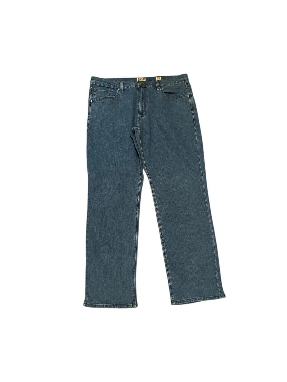 Red Head Jeans Mens 38x34 Blue Denim Straight Leg Stretch Workwear